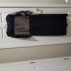 Shein Curve dress, 4XL, Black with gold sequin